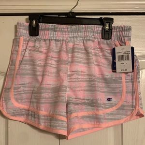 Girls brand new with tag Champion athletic shorts,large color pink, and gray😘💥🚨